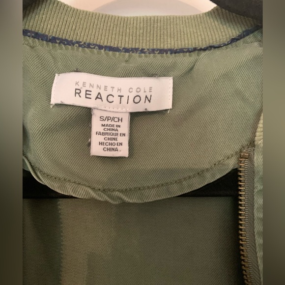 Kenneth Cole Army Green Coat Bomber Jacket Women’s Size S Full Zip - Picture 3 of 16